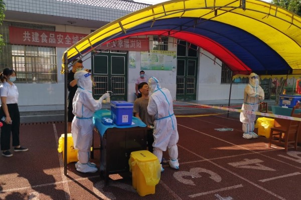 浏阳社港：以“练”备战  开展核酸检测应急演练1.jpg